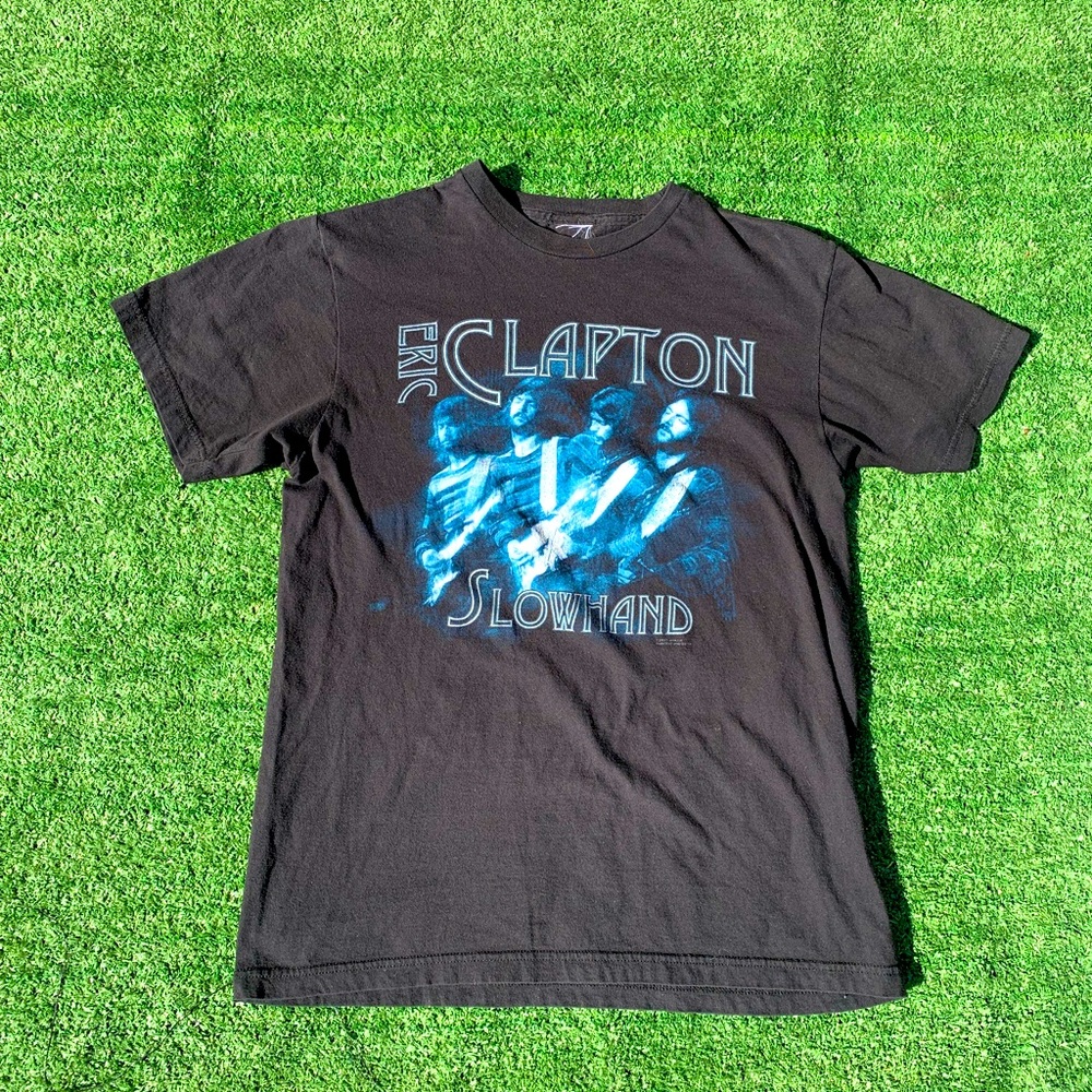 🔥Vtg Eric Clapton Slowhand Concert Tour T-Shirt 2005 Mens S Black 70s Rock Band